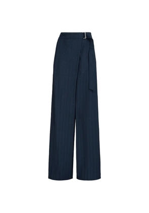 Brunello Cucinelli sequin-embellished tailored trousers - Blue