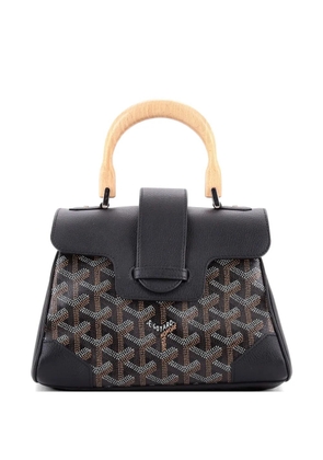 Goyard Pre-Owned Saigon Top Handle Bag Coated Canvas with Leather Mini shoulder bag - Black
