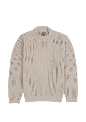 RAKKI long-sleeve crochet sweater - Neutrals