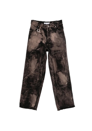 Études Studio logo-patch bleach jeans - Brown