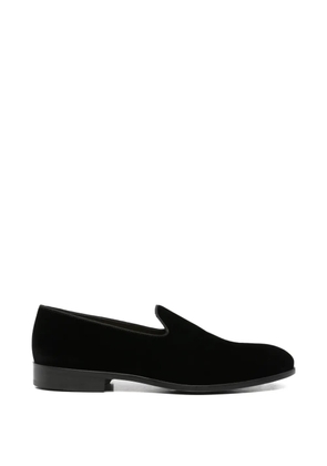 Doucal's velvet-effect loafers - Black