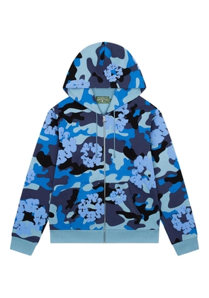 Denim Tears Wreath zip-up hoodie - Blue