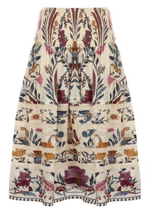 FARM Rio Romantic Lightness midi skirt - Neutrals