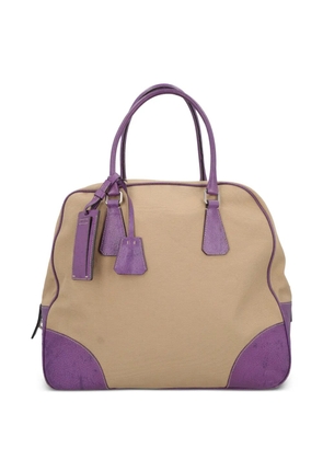 Prada Pre-Owned canvas bowler bag - Neutrals