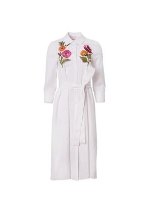 Carolina Herrera embroidered shirt dress with belt - White