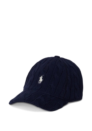 Polo Ralph Lauren cable-knit logo-detail cap - Blue