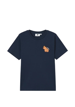 CHOCOOLATE embroidered-detail cotton T-shirt - Blue