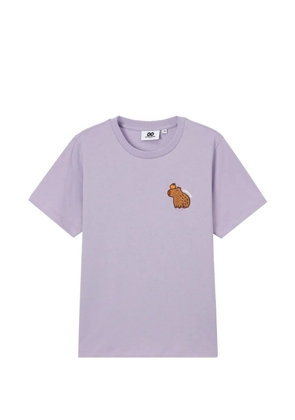 CHOCOOLATE embroidered-detail cotton T-shirt - Purple