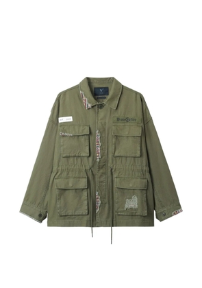FIVE CM patchwork jacket - Green