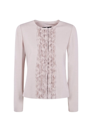 Emporio Armani ruffled jacket - Neutrals