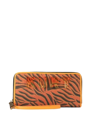 Kurt Geiger London Kurt tiger-print zip-around wallet - Orange
