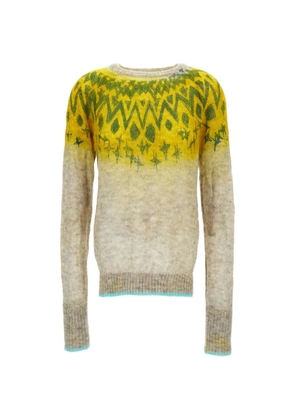 Rohka patterned crew-neck sweater - Yellow