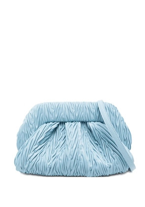 Themoirè medium Bios pleated clutch bag - Blue