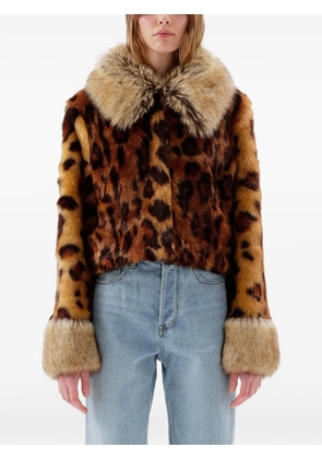 Unreal Fur leopard-print jacket - Brown