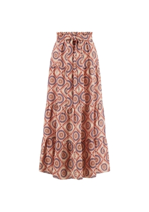 lemlem Sanaa geometric-pattern maxi skirt - Pink