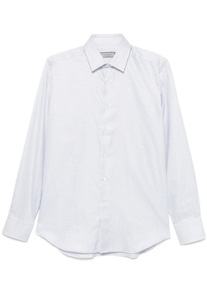 Canali geometric-print shirt - Grey