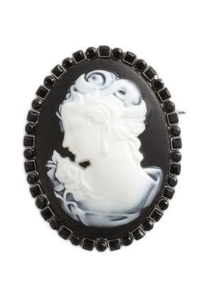 Dolce & Gabbana oval cameo brooch - Black