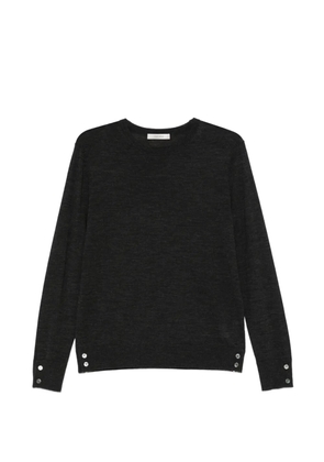 IVORY PARIS button-cuff crew-neck sweater - Grey