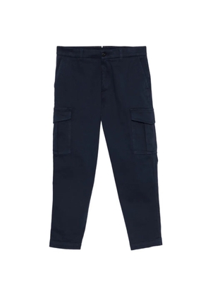 Eleventy button-fastening cargo pants - Blue