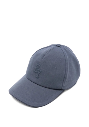 Eleventy logo-embroidered cap - Blue