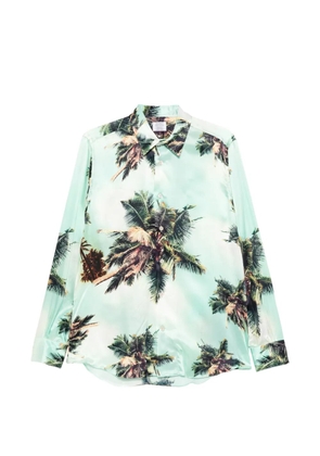 Mazzarelli palm-print shirt - Green