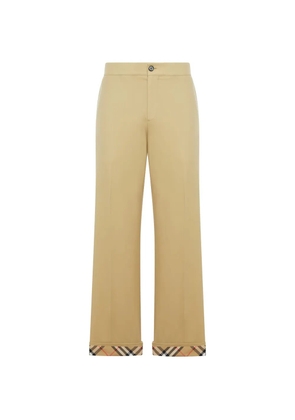Burberry check-cuff trousers - Neutrals