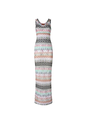 Missoni chevron sleeveless dress - White