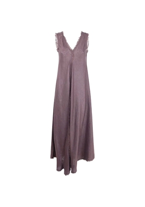 P.A.R.O.S.H. frayed V-neck dress - Purple