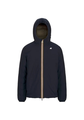 K-Way rubberised logo hooded jacket - Blue