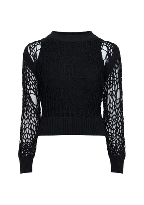 MM6 Maison Margiela ribbed-hem sweater - Black