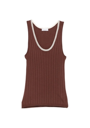 Brunello Cucinelli ribbed jersey - Brown