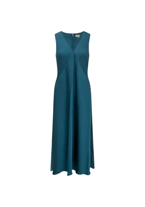 Michael Kors V-neck satin midi dress - Blue