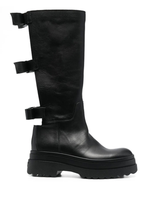 RED(V) bow-embellished cut-out boots - Black