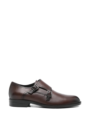 BOSS Tayil buckle leather monk shoes - Brown
