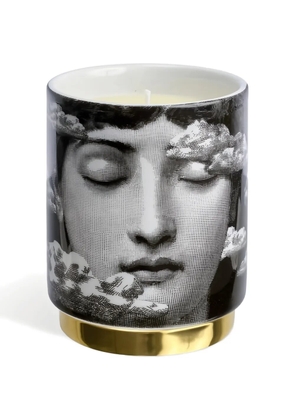 Fornasetti face brush-applied porcelain candle - Black
