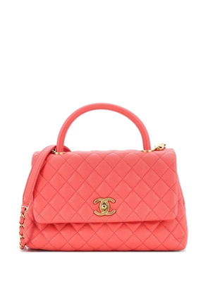 CHANEL Pre-Owned Coco Top Handle Bag Quilted Caviar Small crossbody bag - Pink