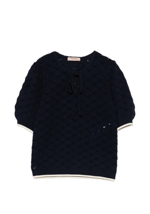 TWINSET tie-neck blouse - Blue