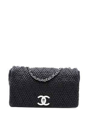 CHANEL Pre-Owned 2010-2011 CC Quilted Astrakhan Single Flap shoulder bag - Black