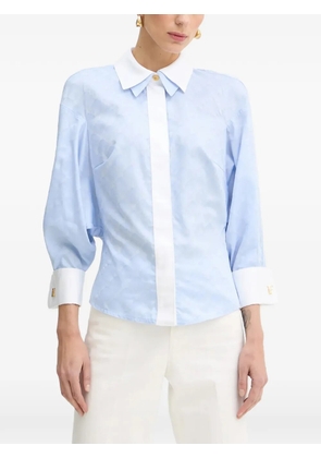 Elisabetta Franchi diamond-pattern jacquard shirt - Blue