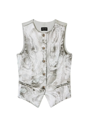 Giorgio Armani jacquard button waistcoat - Grey