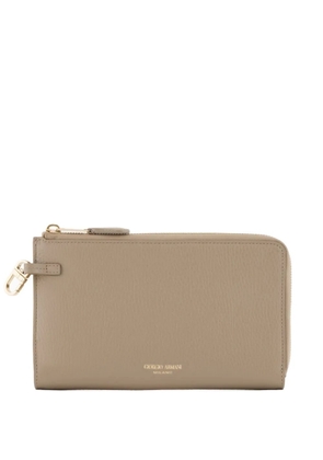 Giorgio Armani zip-around wallet - Neutrals