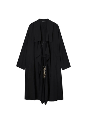 Y's printed-collar coat - Black
