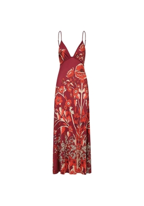 Johanna Ortiz Sendero De Astromelias floral-pattern maxi dress - Red