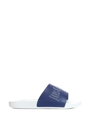 Just Cavalli logo-print slides - White