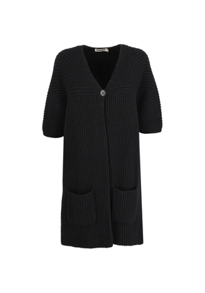 Jil Sander Pre-Owned short-sleeve cardi-coat - Black