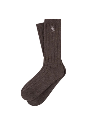 Sporty & Rich ribbed socks - Brown