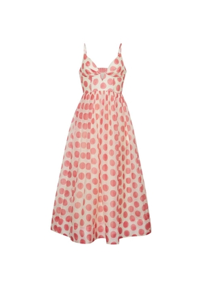 Cara Cara Pero polka-dot midi dress - Neutrals