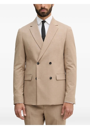 Lindbergh double-breasted notched lapel suit - Neutrals