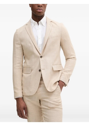 Lindbergh buttoned notched-lapels suit - Neutrals