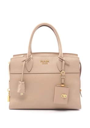 Prada Pre-Owned 2010-2026 Saffiano and City Calf Esplanade satchel - Brown